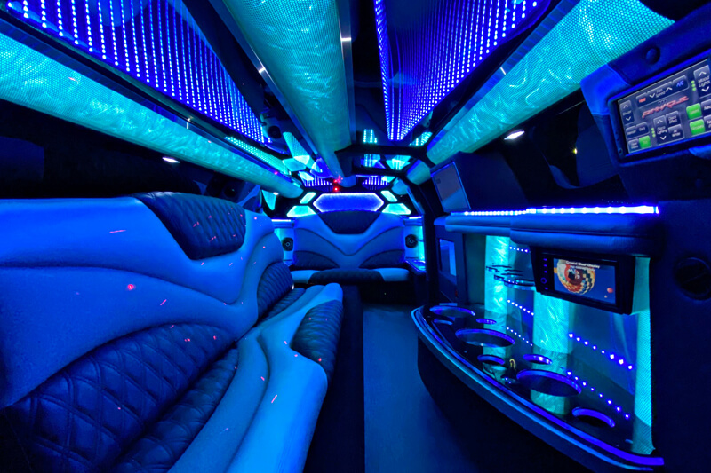  cool interior of a party bus